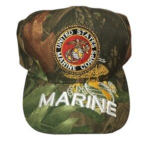 United States Marine Corps Hat Cap Camo Camouflage Print Embroidered Adjustable